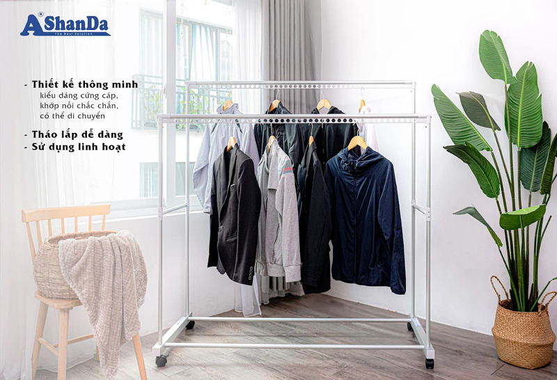 Giàn phơi quần áo di động